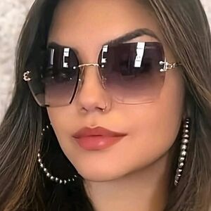 NWT Y2K Rimless Retro Sunglasses